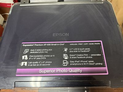 Epson Expression Premium XP-630 Wireless Small-in-One Printer/Scanner/Copier with LCD Touch Panel