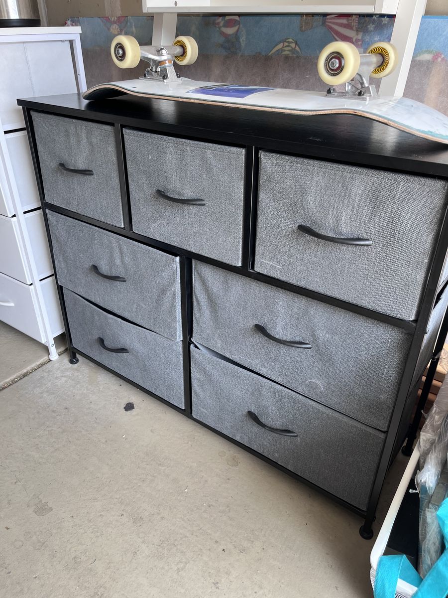 Dark gray/black seven drawer organizer