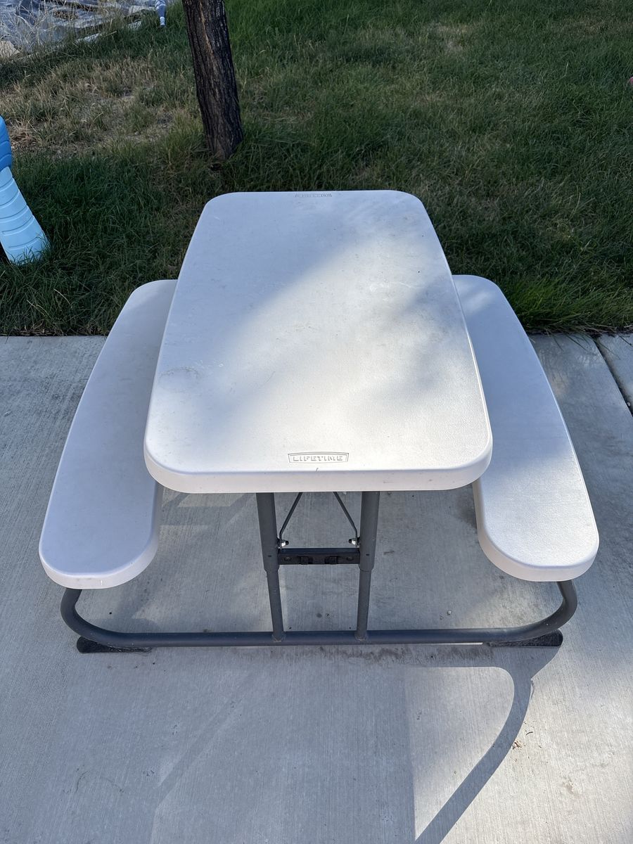 Lifetime Kids Folding Picnic Table with Attached Benches