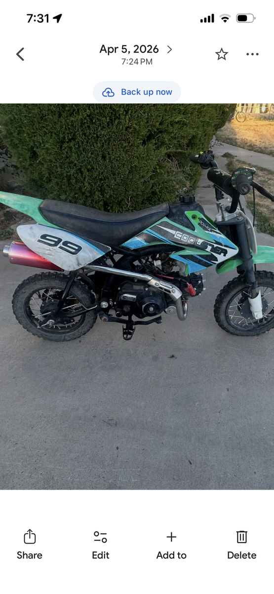 125 c.c dirt bike 50 mph