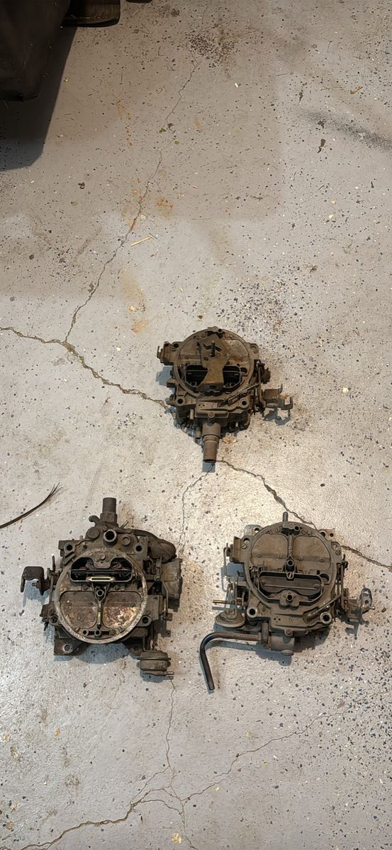 3 Rochester Quadrajet Carbs - Chevy 454, Pontiac 400 & Unknown - For Rebuild
