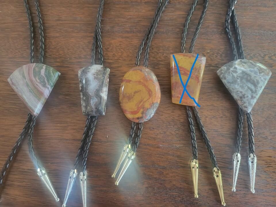 New Bolo Tie Natural Stone