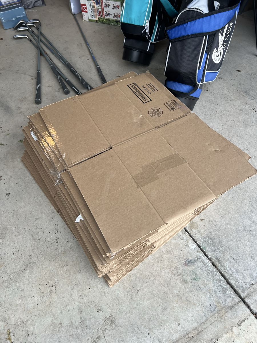 Free Cardboard Boxes (12x12x6) - Stack of 20