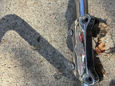 Motorcycle handlebars and Harley Davidson clamps.