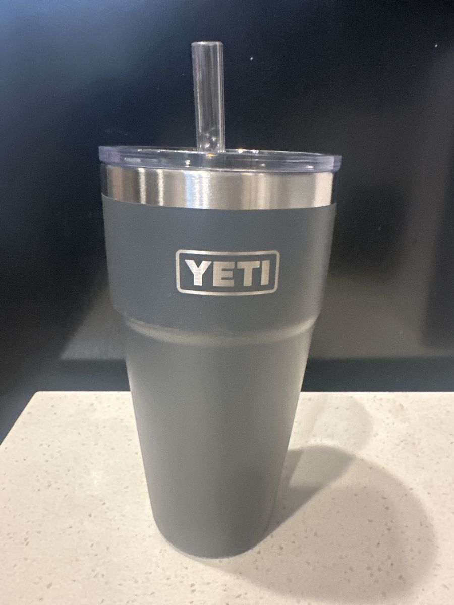 YETI Rambler 26 oz Stackable Cup with Straw Lid - Charcoal