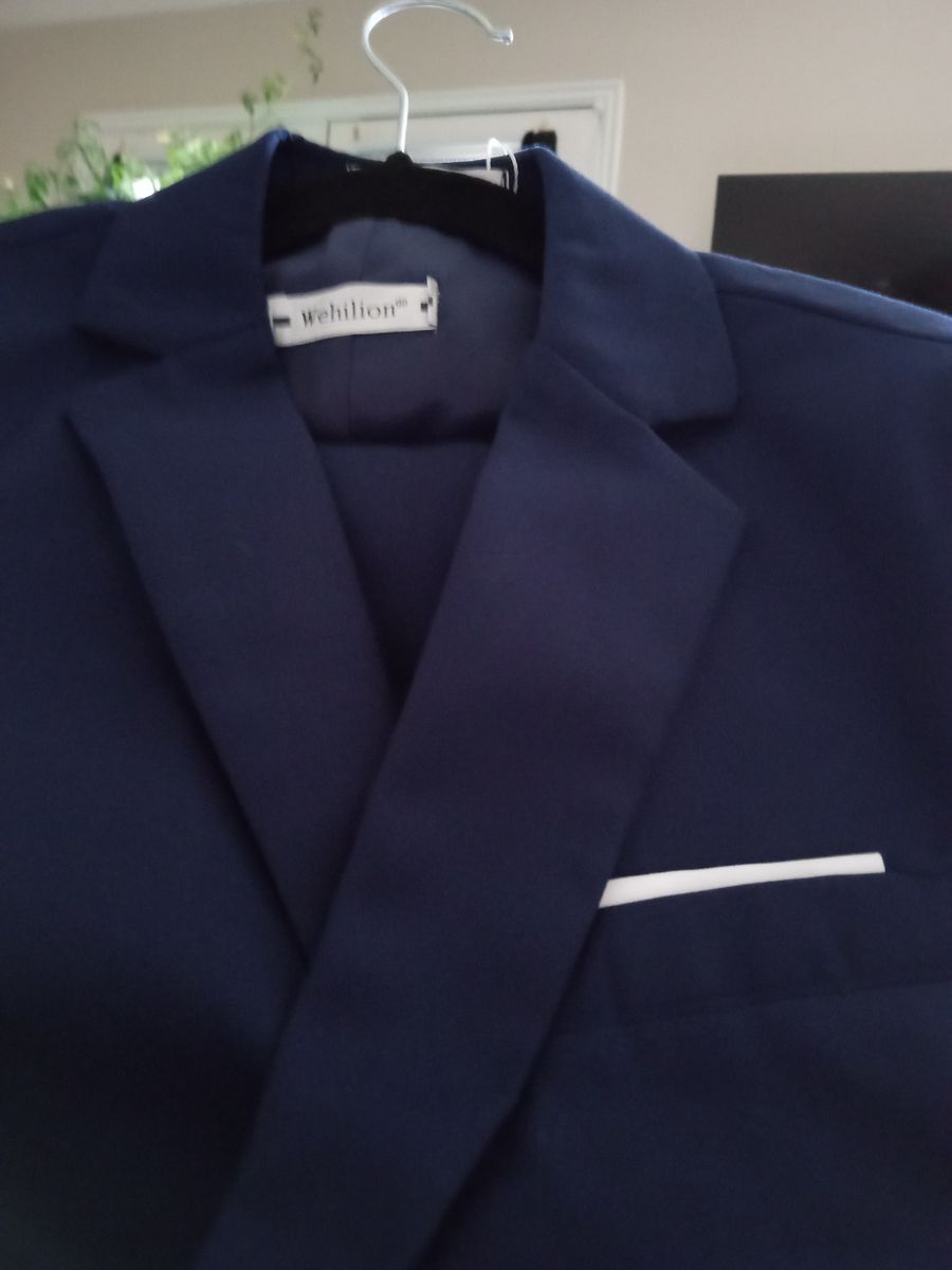 Men's warehouse 3 piece suit navy blue new formal business wedding wehilion brand size 36/30