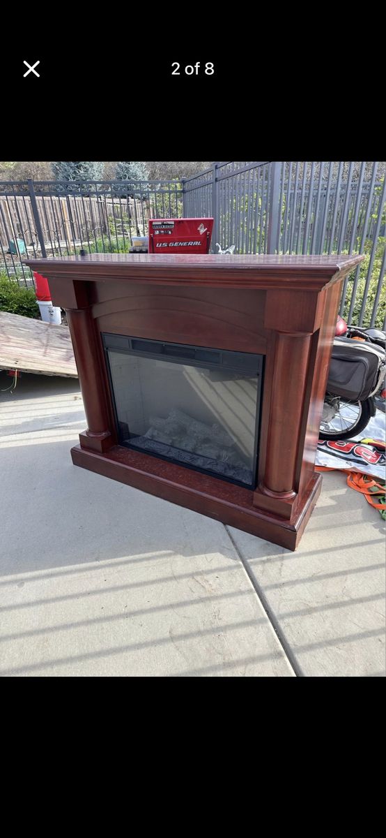 Nice Electric Fireplace Mantel Combo — Great for Living Room, Bedroom, Office
