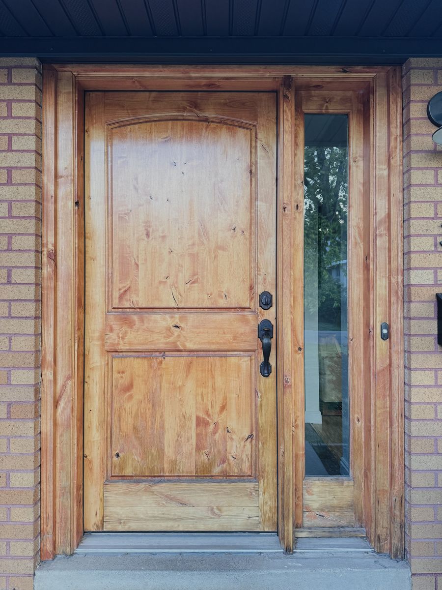 Alder Hardwood Entry Door w/ Side Light