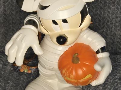 Disney Parks Mickey Mouse Mummy Pumpkin Halloween Popcorn Bucket 13”