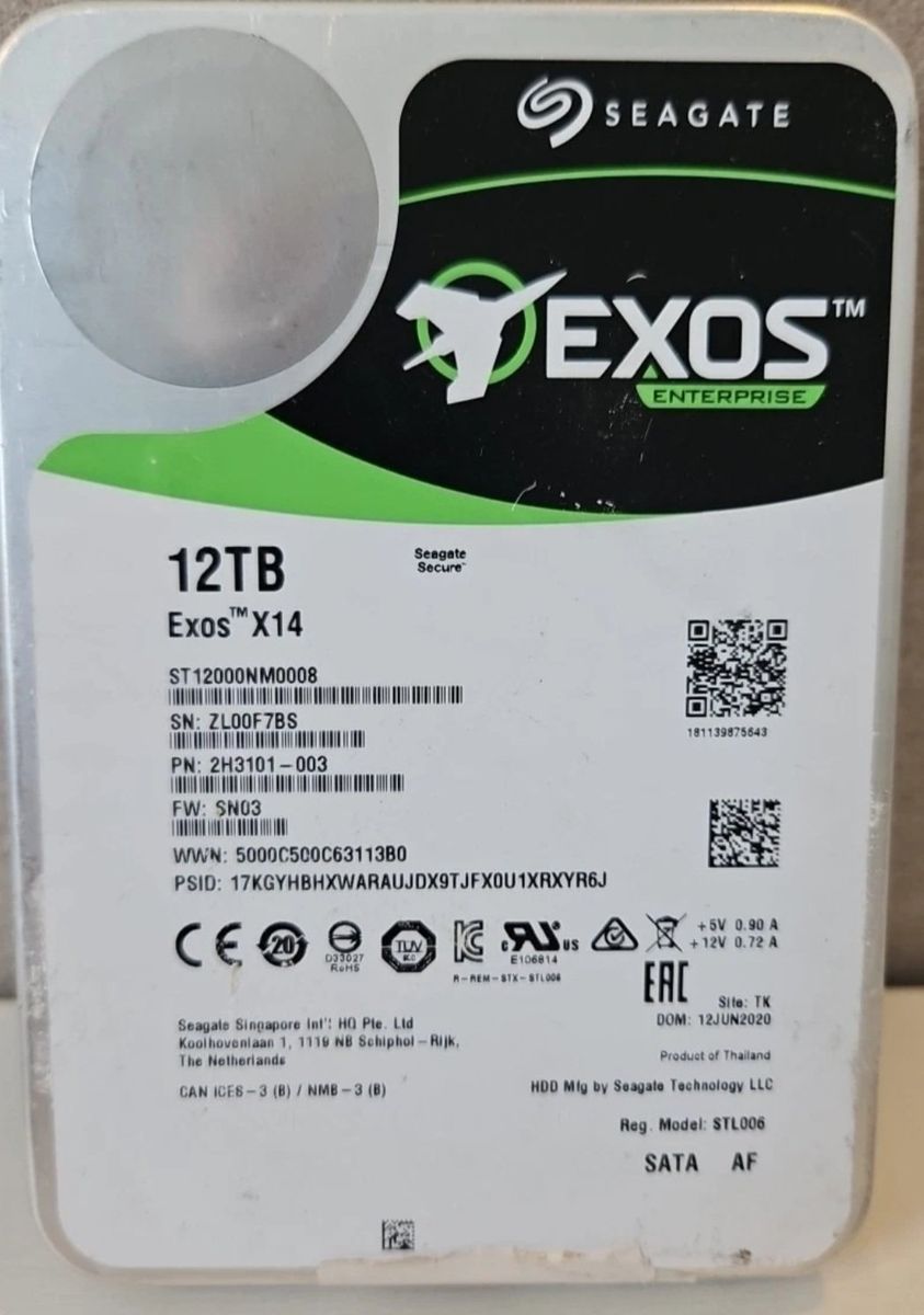 Seagate Exos 12tb Hard Drive for repair.
