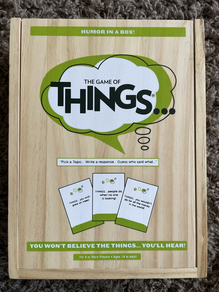 The Game of THINGS... Humor in a Box Party Game for 4+ Players Ages 14+ Adult Fun