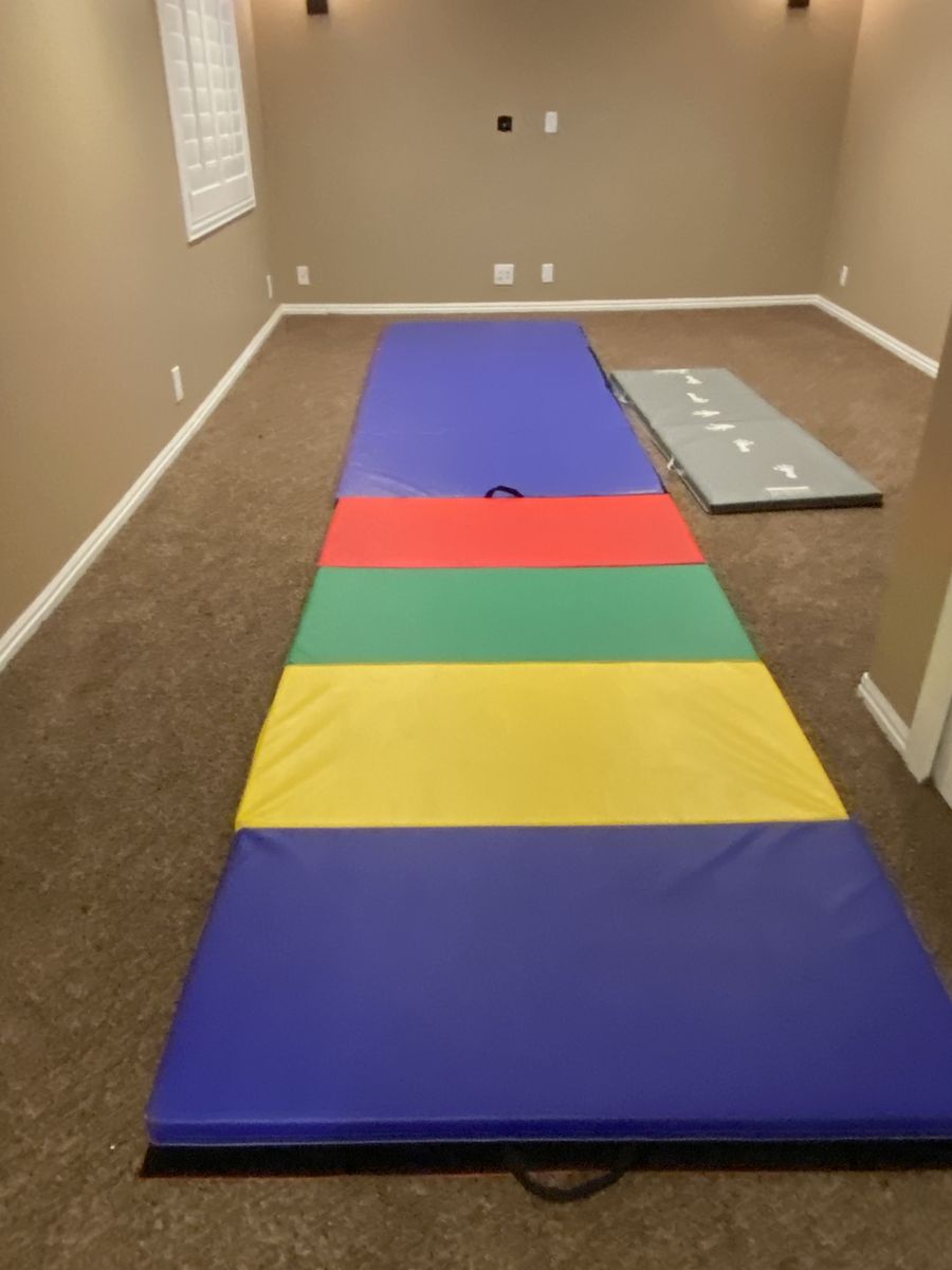 Gymnastics Folding Tumbling Mat Set - ZAthletic and Multi-Color Exercise Mats
