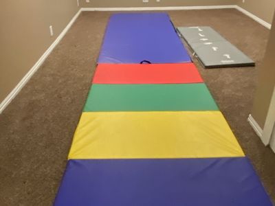 Gymnastics Folding Tumbling Mat Set - ZAthletic and Multi-Color Exercise Mats