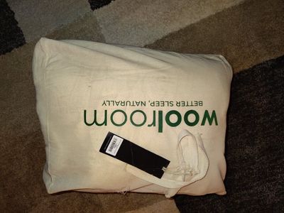 Woolroom US Twin Classic Warm Wool Comforter - 100% British Wool, 100% Cotton Fabric