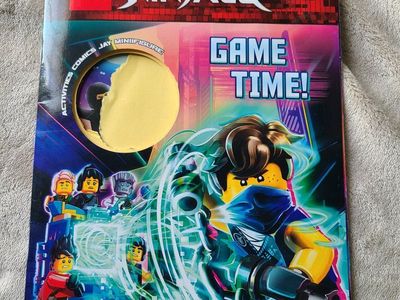 LEGO Ninjago Game Time Book W/O Sealed Jay Minifigure Scholastic