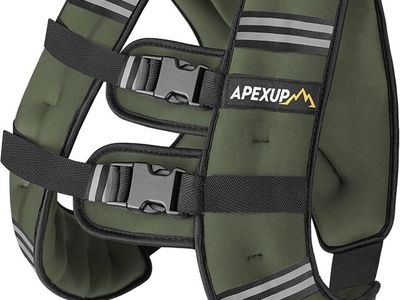 Weighted Vest 5lbs/10lbs/15lbs/20lbs/25lbs/30lbs Weights with Reflective Stripe, Workout Equipment for Strength Training Running