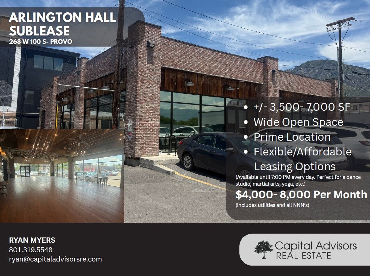 Commercial Property For Sublease Downtown Provo