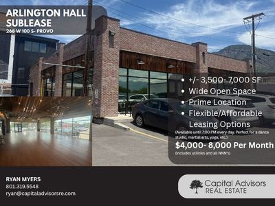 Commercial Property For Sublease Downtown Provo