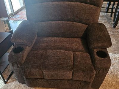 MCombo Oversize Dark Grey Power Lift Recliner Chair with Massage & Heat, Extended Footrest