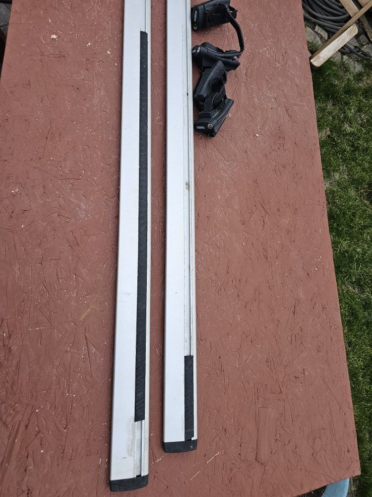thule wing bar and mounts for raised rail