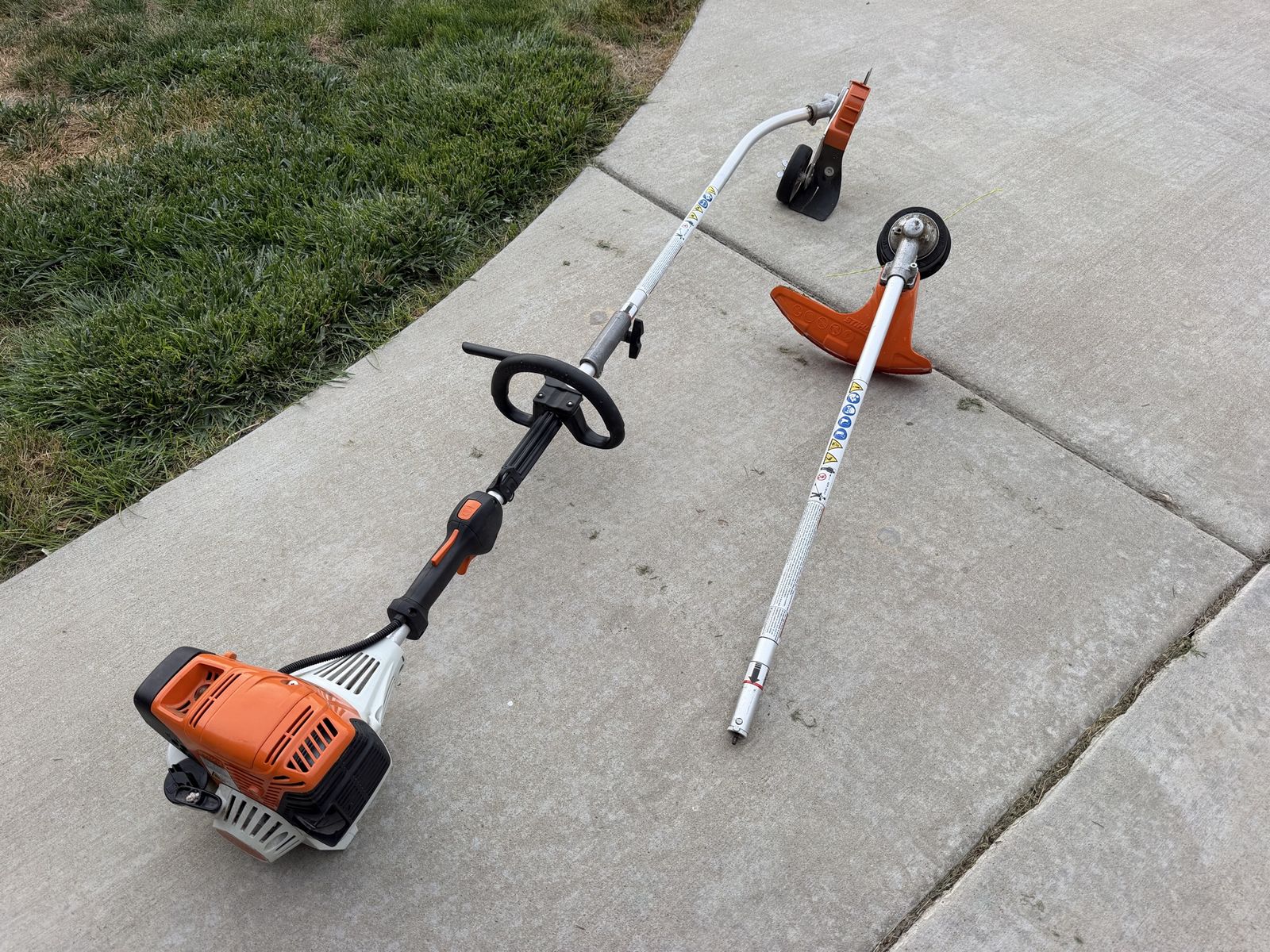 STIHL KM 91 R KombiMotor Powerhead with Edger and Trimmer Attachments