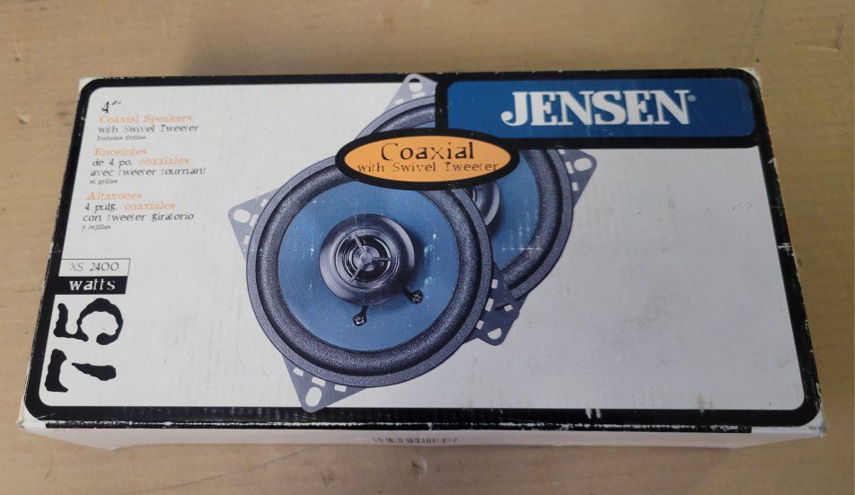 Jensen XS 2400 4" Coaxial Speakers with Swivel Tweeter and Grilles