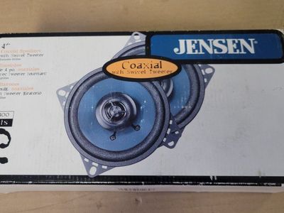 Jensen XS 2400 4" Coaxial Speakers with Swivel Tweeter and Grilles