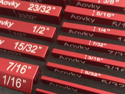 Aovky Precision Setup Blocks Gauge Set, Red Aluminum, 15pc, for Router Table Saw Accessories