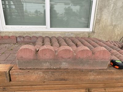 Red Scallop Concrete Edger