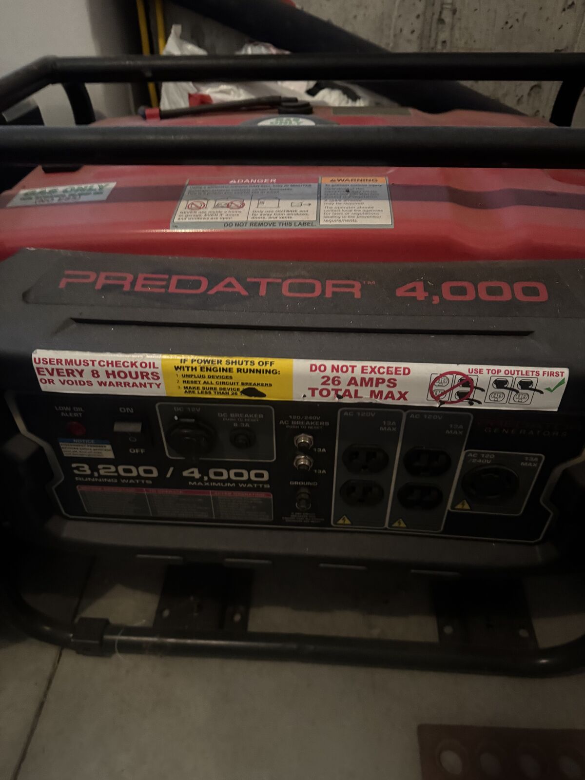 Predator 4000 generator
