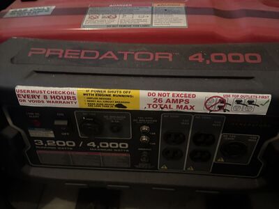 Predator 4000 generator