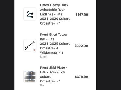 SUBARU CROSSTREK PARTS