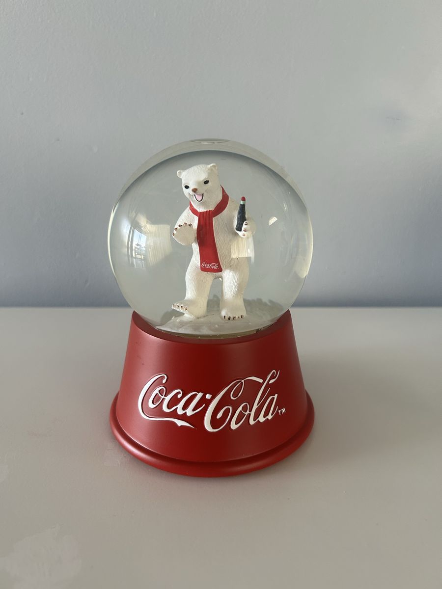 Vintage Coca-Cola Polar Bear Snow Globe - Holiday Collectible