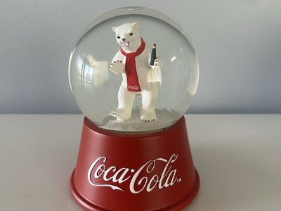 Vintage Coca-Cola Polar Bear Snow Globe - Holiday Collectible