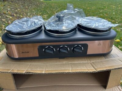New Sunvivi Triple Slower Cooker 1.5 Quart