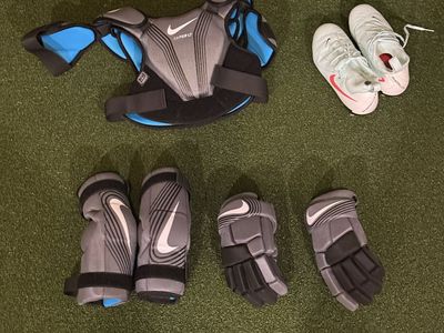 Lacrosse Gear Set - Pads, Gloves, Cleats