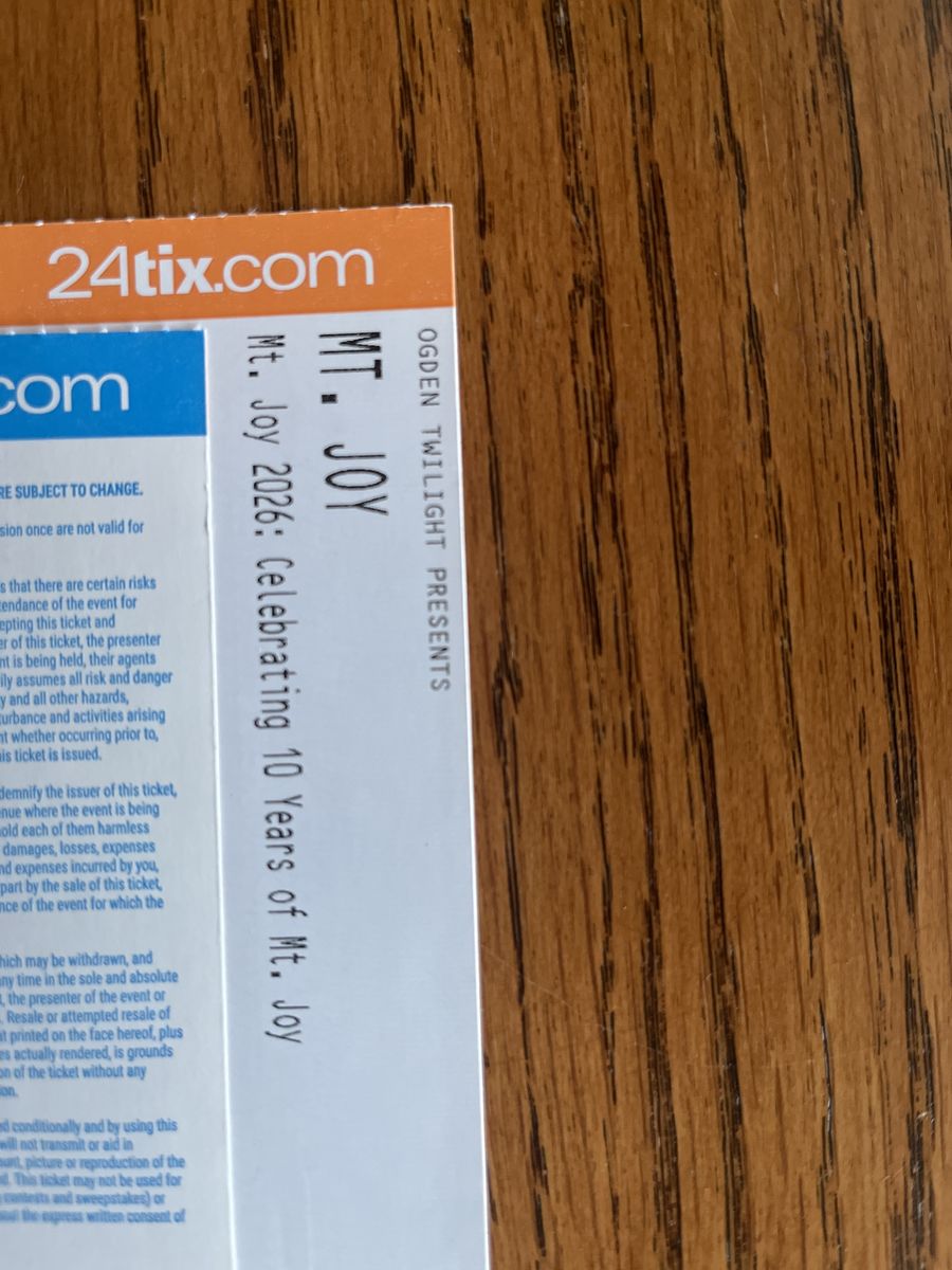 Mt joy twillight ticket Ogden
