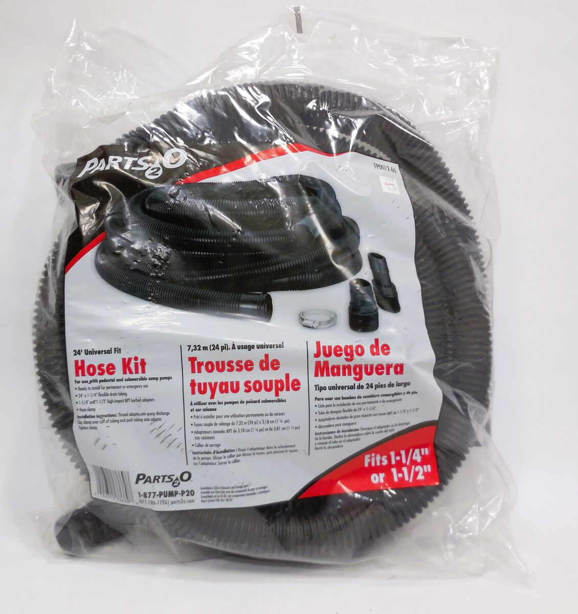 24' Universal Fit Hose Kit 1 1/4" or 1 1/2: