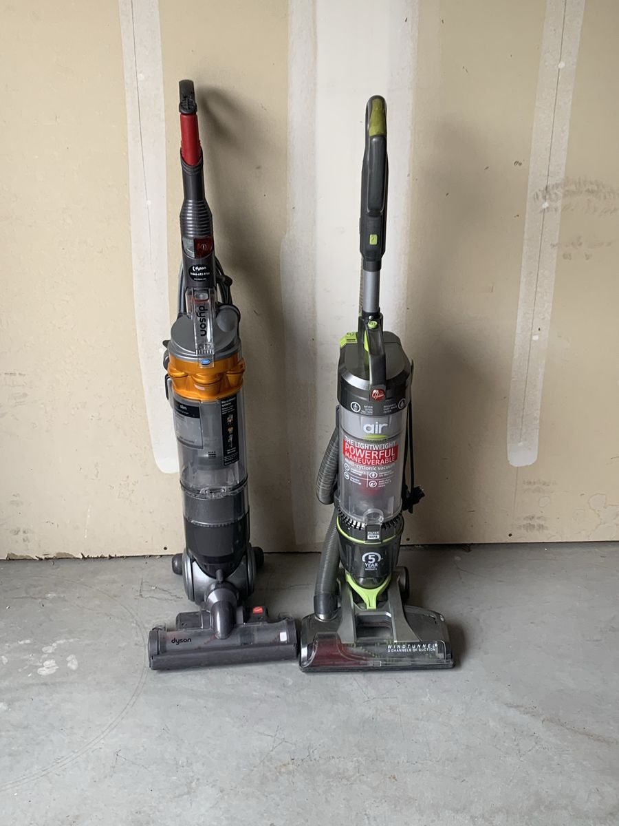 Dyson DC18 slim and Hoover Upright Vacuums 
