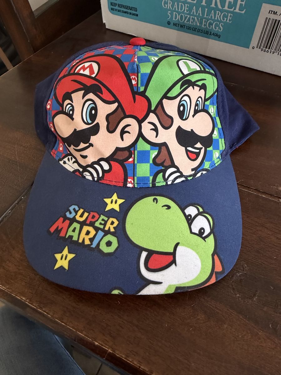 Nintendo Super Mario Bros Youth Baseball Hat Mario Luigi Yoshi