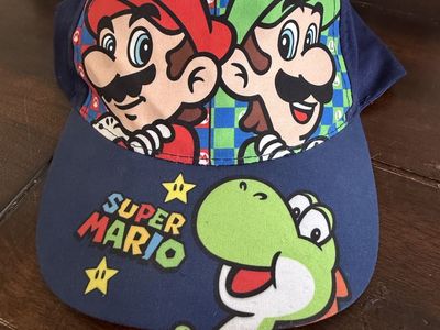 Nintendo Super Mario Bros Youth Baseball Hat Mario Luigi Yoshi