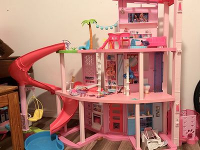 Barbie Dreamhouse with Slide, Pool, and Accessories