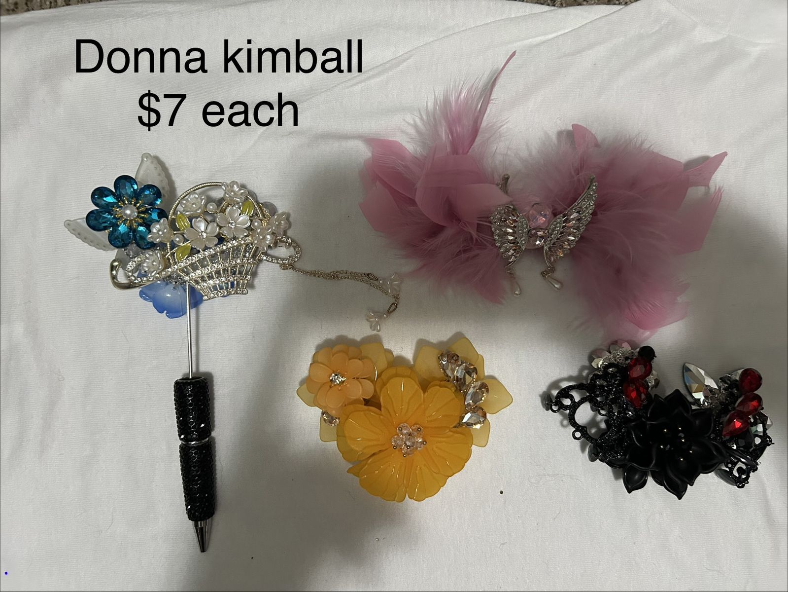 Assorted Rhinestone & Enamel pen toppers, Flowers, Animals & Patriotic Designs
