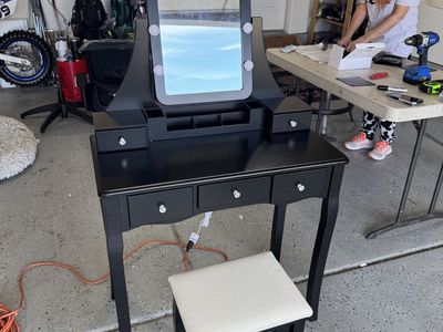 Costway Vanity Set With 360 Degree Mirror