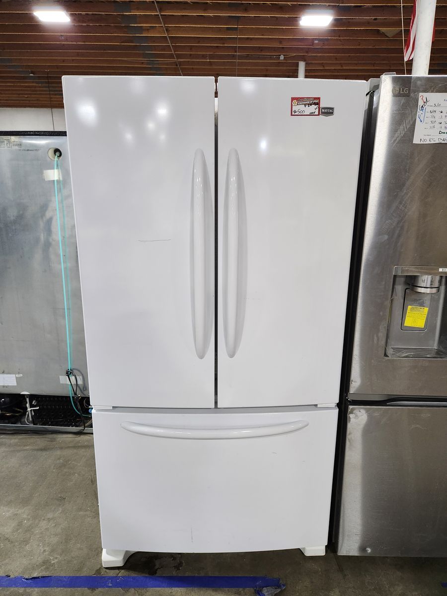 Maytag French Door Refrigerator with Bottom Freezer - White