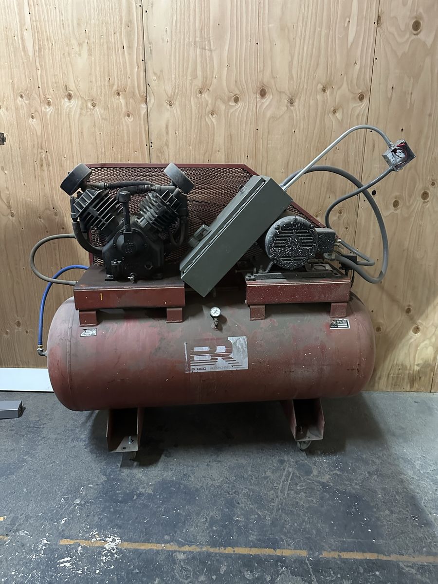 Big Red Air Machines Industrial Air Compressor with Baldor 15HP 3-Phase Motor