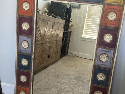 Pier One 2005 Wooden Multi Patchwork Mirror Pier 1