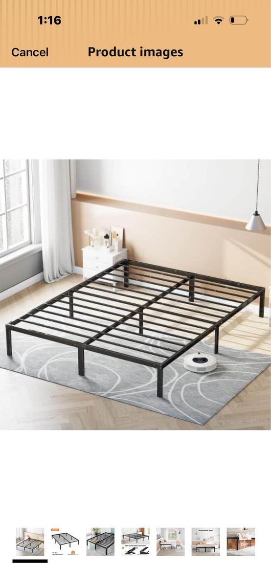 Brand new Cali king metal bed frame