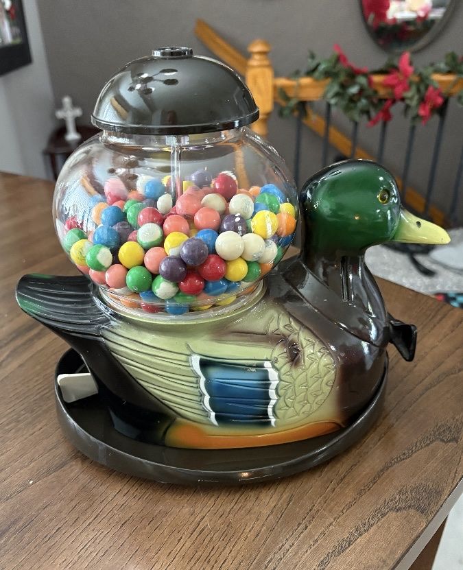 Vintage Mallard Duck Gum Ball Machine