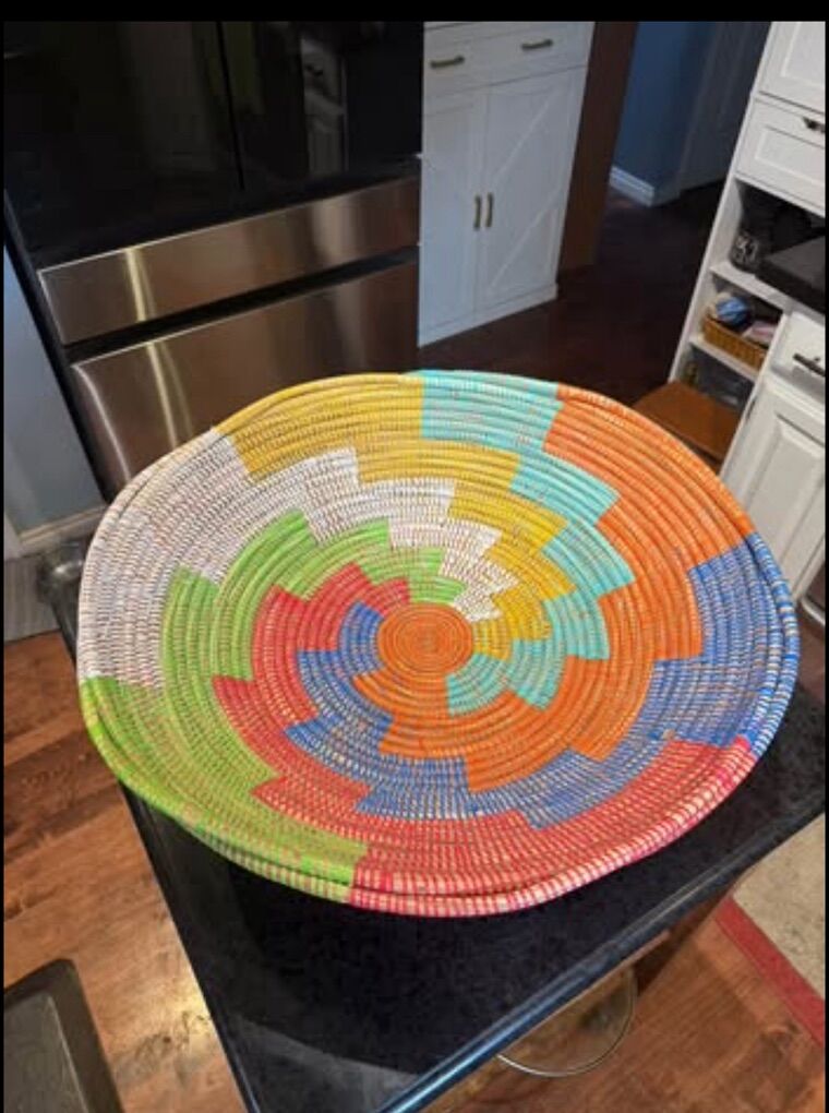 Hand woven sweet grass colorful 23 Basket/Bowl